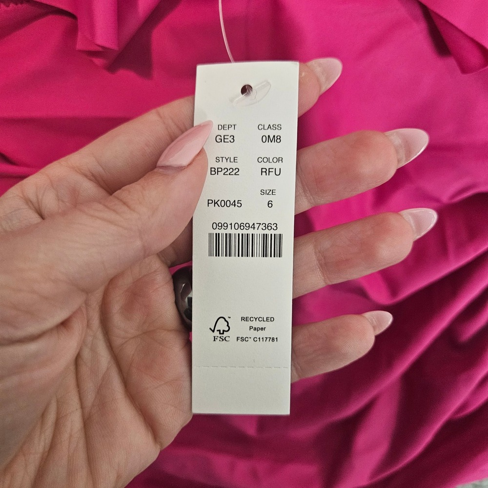 J Crew Ruched Ruffle One-piece Swimsuit 6 Padded Bra Stretch Lined Classic NWT - Picture 3 of 7